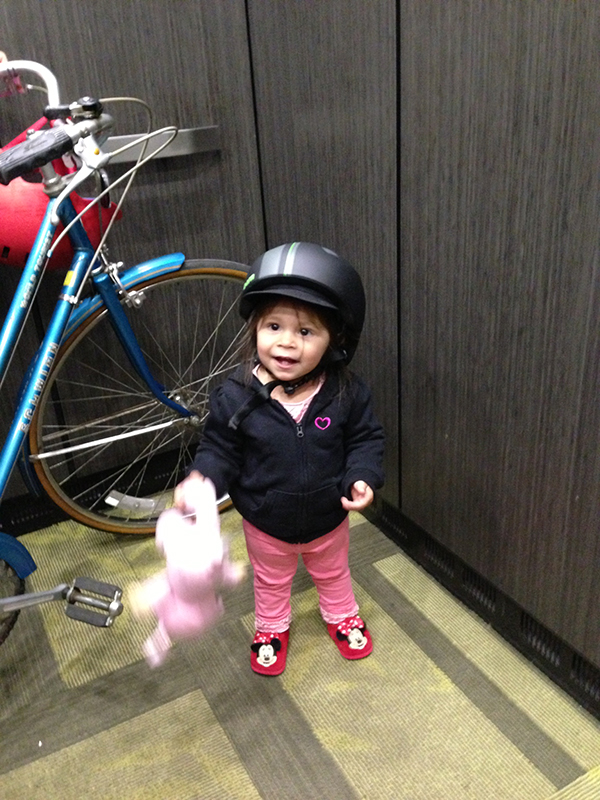 Zoe loved our first ride and we couldn't wait to explore the city by two wheels! 