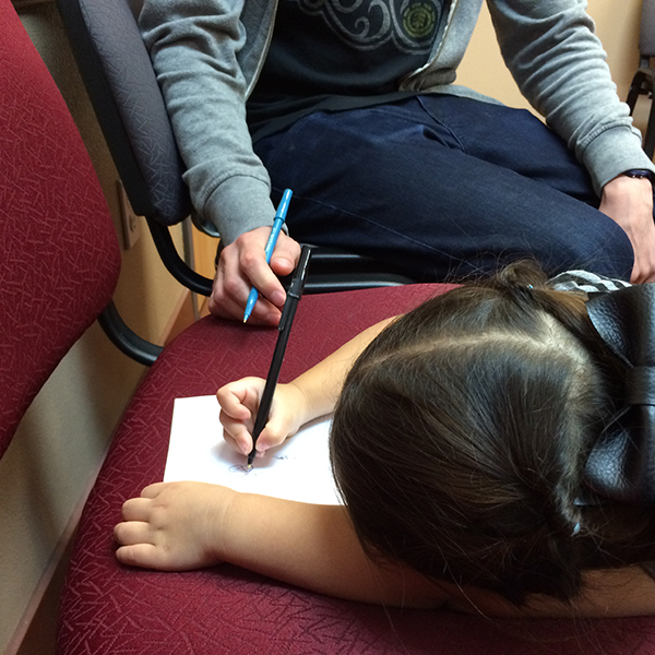 Waiting room entertainment. 